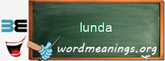 WordMeaning blackboard for lunda